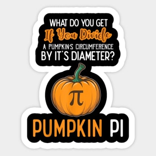 Halloween Pumpkin PI Funny Math Novelty  Gift idea Sticker